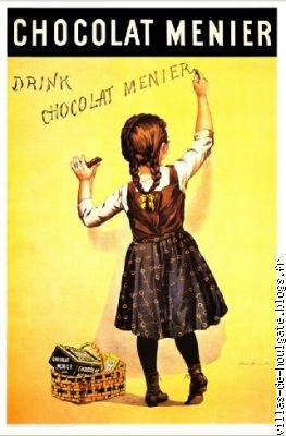 Vers 1900. .. .. Affiche publicitaire pour le Chocolat Menier
