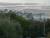 Panorama sur Houlgate. Vue sur les villas du bord de mer (marée basse)
